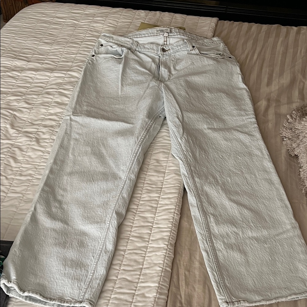 Abercrombie & Fitch Sky Blue Wide Leg Jeans